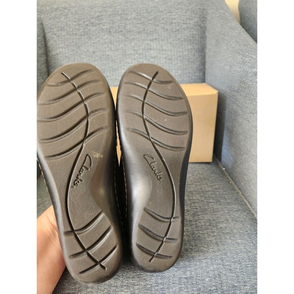 Clarks Women's "Ashland Bubble" Slip-on Loafers in Black Leather Size 10 - Picture 6 of 9